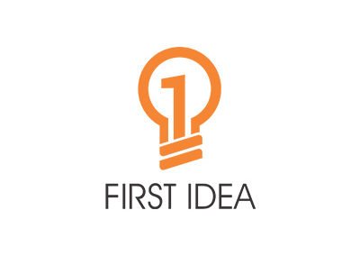 First Idea Logo by Pixel and curve